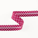 Garnet Polka Dot Bias Ribbon 18mm - Ribes y Casals
