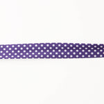 Purple Polka Dot Bias Ribbon 18mm - Ribes y Casals