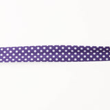 Purple Polka Dot Bias Ribbon 18mm - Ribes y Casals