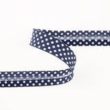 Navy Polka Dot Bias Tape 18mm - Ribes y Casals
