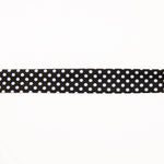 Black Polka Dot Bias Tape 18mm - Ribes y Casals