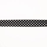 Black Polka Dot Bias Tape 18mm - Ribes y Casals