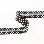 Black Polka Dot Bias Tape 18mm - Ribes y Casals