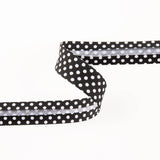 Black Polka Dot Bias Tape 18mm - Ribes y Casals