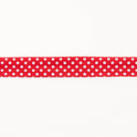 Red Polka Dot Bias Ribbon 18mm - Ribes y Casals