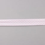 Pink Polka Dot Bias Ribbon 18mm - Ribes y Casals