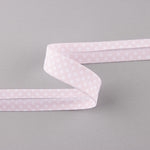 Pink Polka Dot Bias Ribbon 18mm - Ribes y Casals