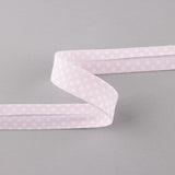 Pink Polka Dot Bias Ribbon 18mm - Ribes y Casals