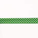 Green Polka Dot Bias Ribbon 18mm - Ribes y Casals