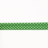 Green Polka Dot Bias Ribbon 18mm - Ribes y Casals