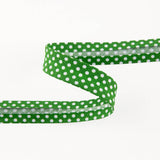 Green Polka Dot Bias Ribbon 18mm - Ribes y Casals