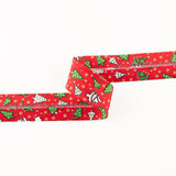 Red Christmas Tree Bias Tape 30mm - Ribes y Casals
