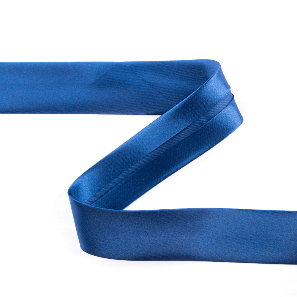 Blue Satin Bias Ribbon 18 mm - Ribes y Casals