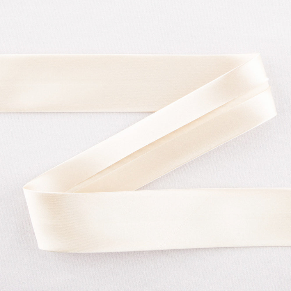 Beige Satin Bias Ribbon 30 mm - Ribes y Casals