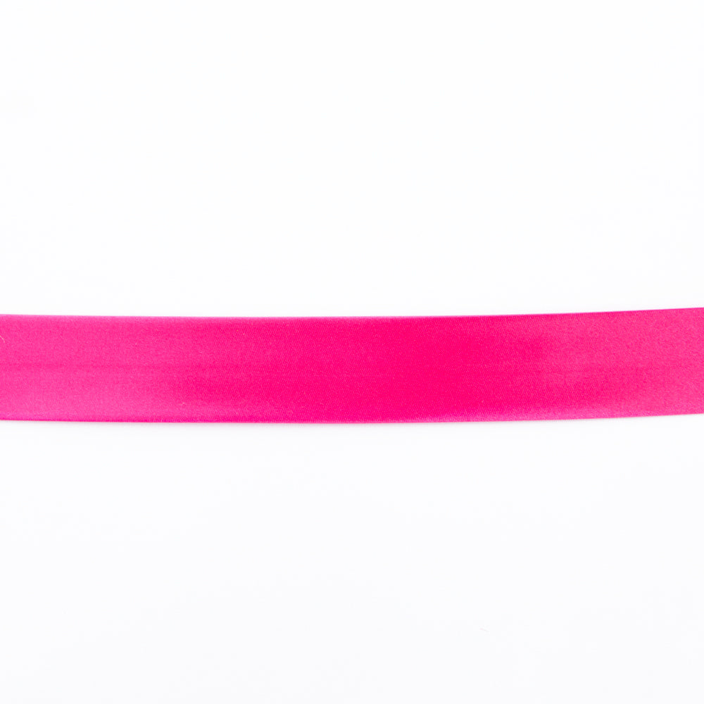 Fuchsia Satin Bias Ribbon 18 mm - Ribes y Casals