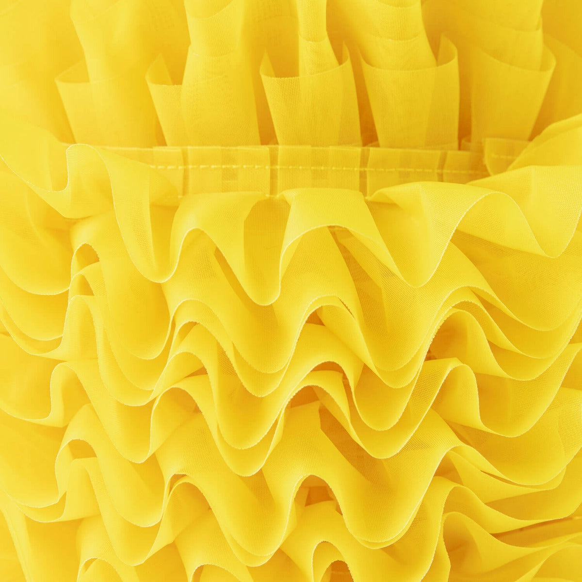 Pleated Ribbon 6 cm Yellow - Ribes y Casals