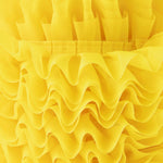 Pleated Ribbon 6 cm Yellow - Ribes y Casals