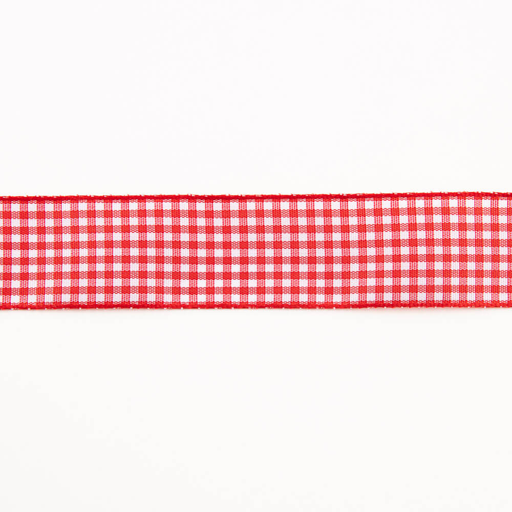 Red Gingham Ribbon - Ribes y Casals