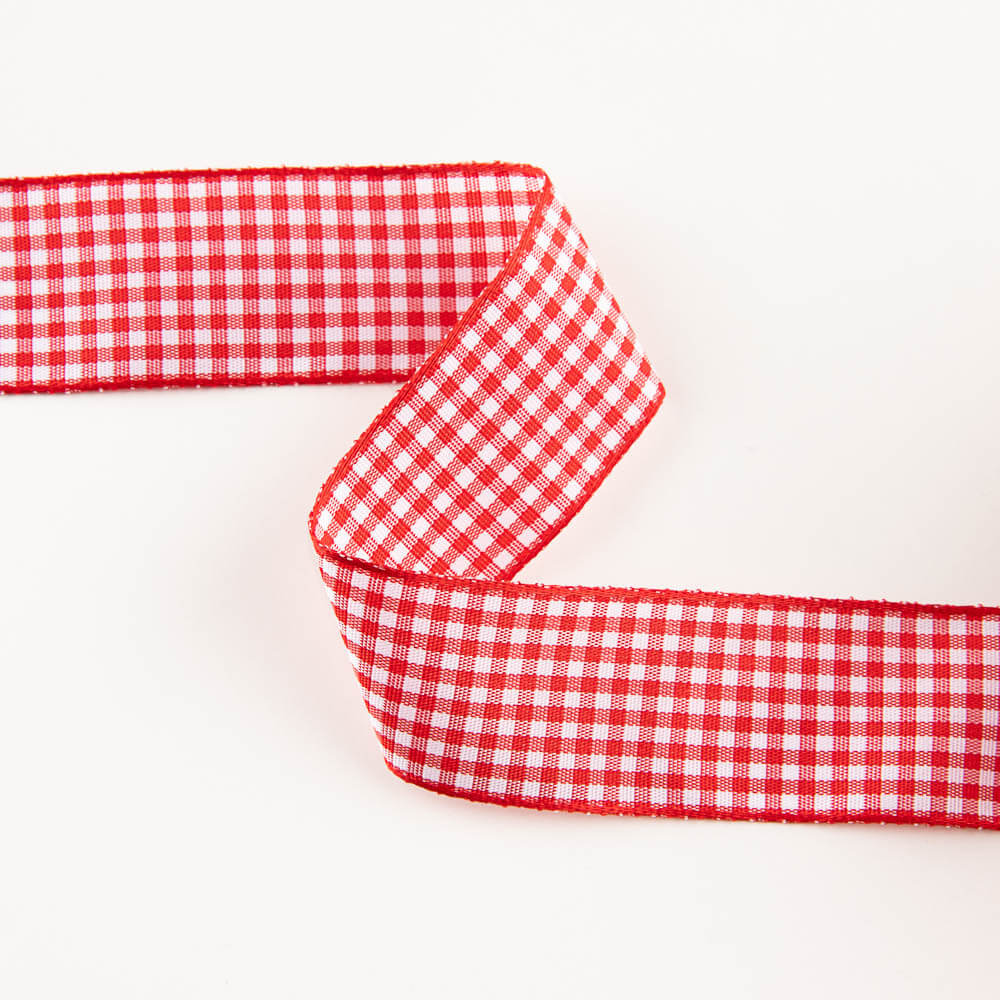 Red Gingham Ribbon - Ribes y Casals