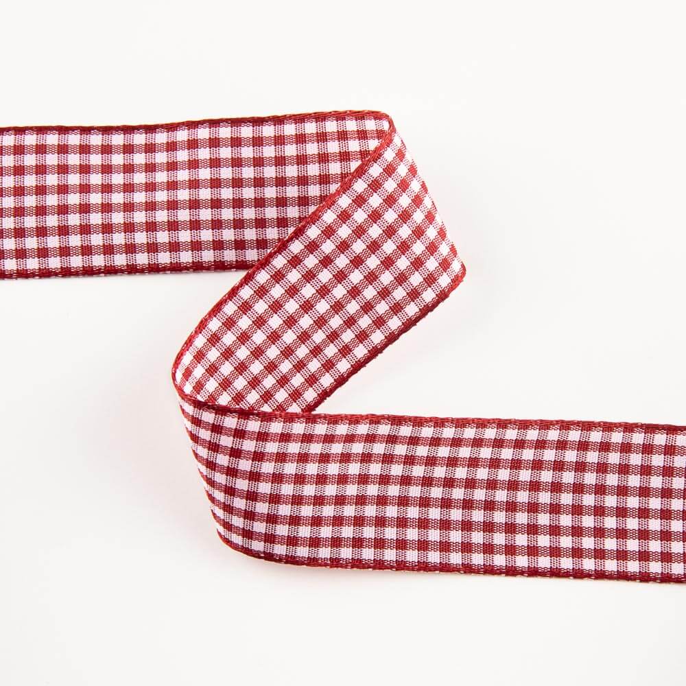 Garnet Vichy Ribbon - Ribes y Casals