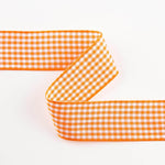 Orange Gingham Ribbon - Ribes y Casals