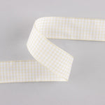 Beige Gingham Ribbon - Ribes y Casals