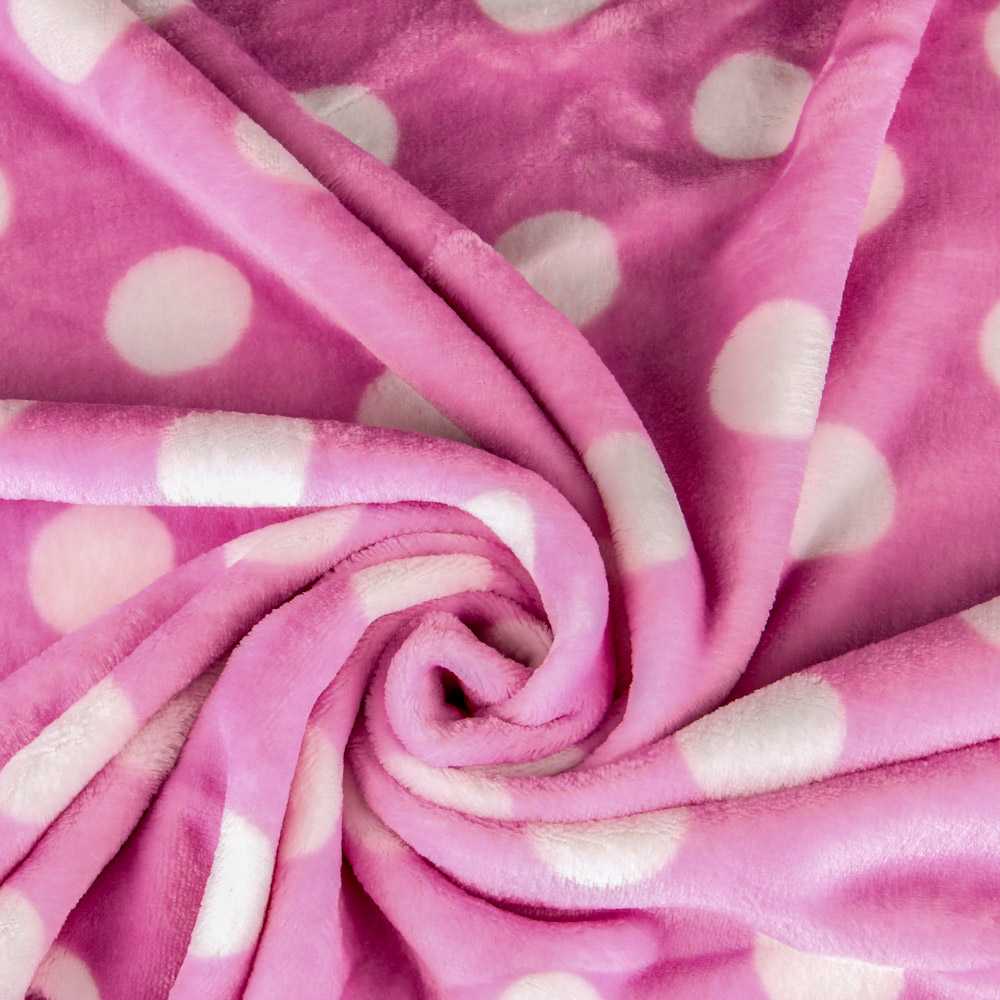 Minky Polka Dots Pink - Ribes y Casals