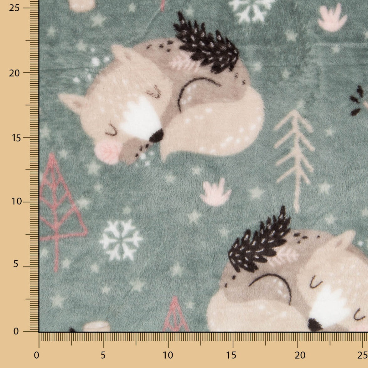 Scrap Piqué Fabric Oeil de Perdrix Print Pink 250x160cm - Ribes y Casals