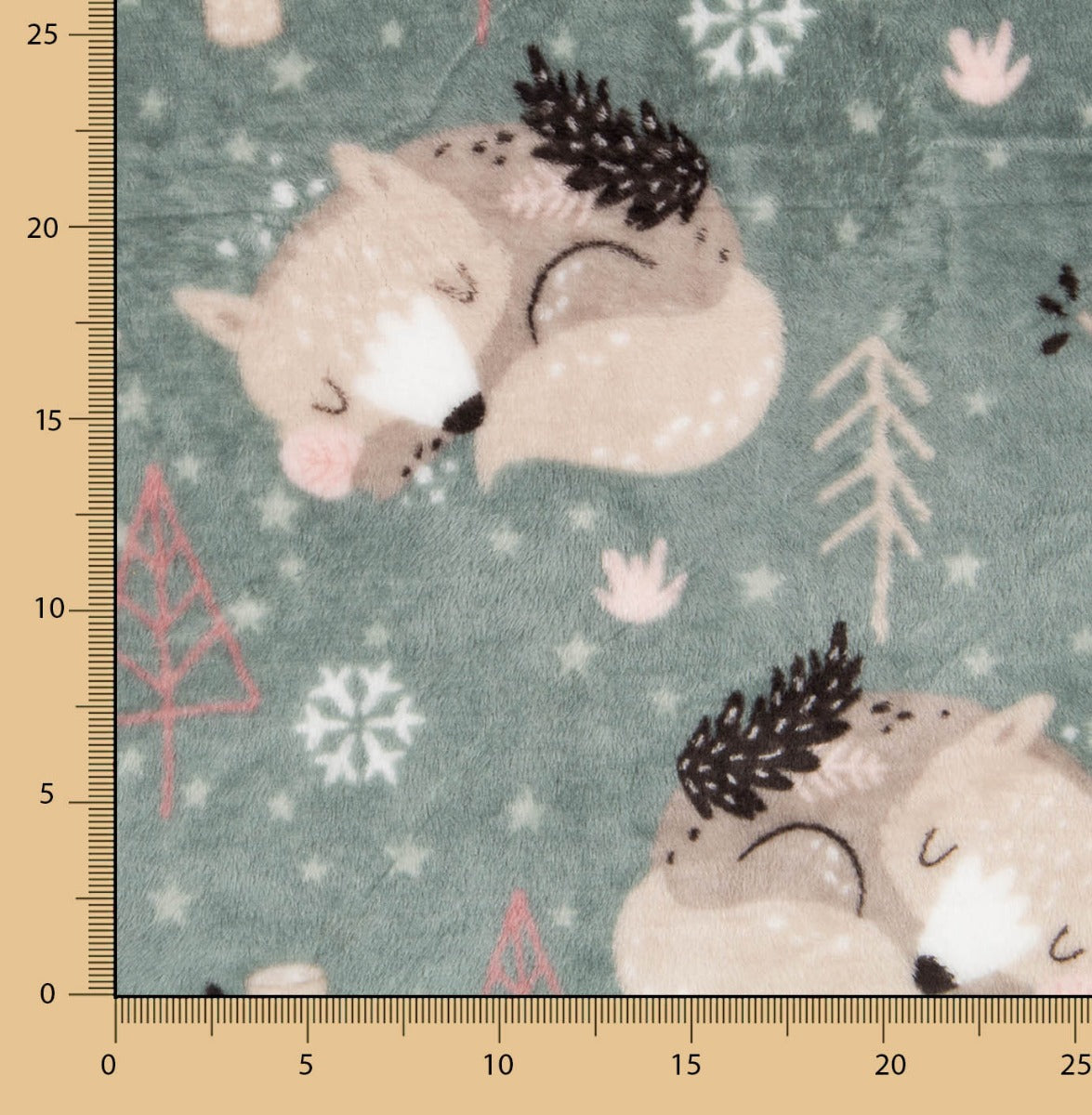 Scrap Piqué Fabric Oeil de Perdrix Print Pink 250x160cm - Ribes y Casals