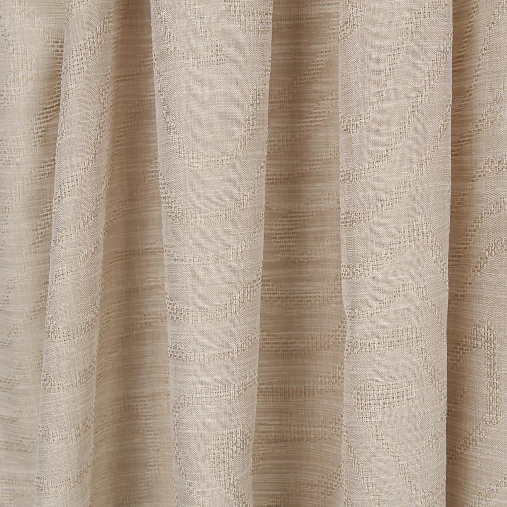 Beige Jacquard Geometric Curtain - Ribes y Casals