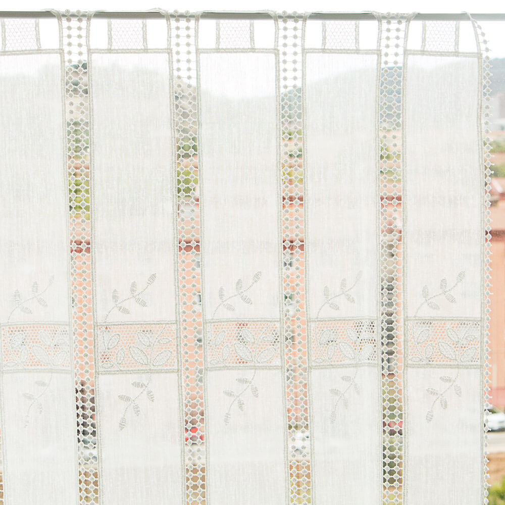 Half Window Embroidery Curtain 90 Cm - Ribes y Casals