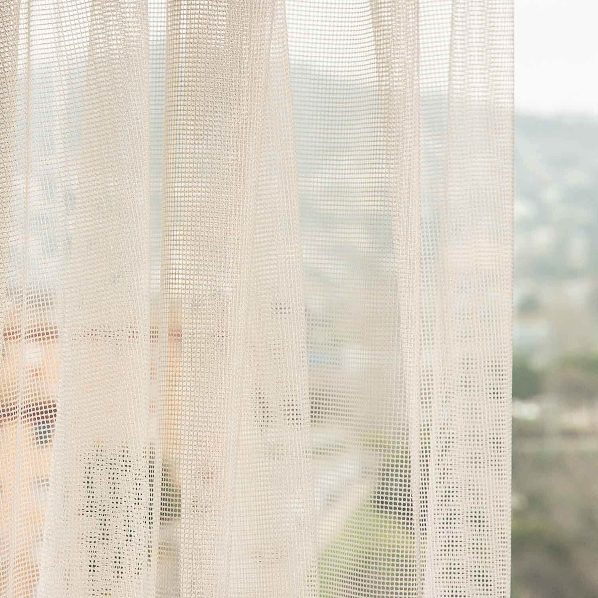 Mesh Curtain Ecru Threads - Ribes y Casals