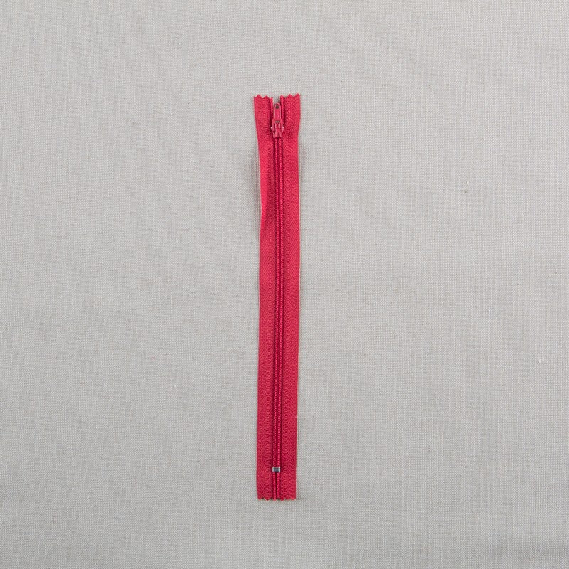 Red 22cm Nylon Zipper - Ribes y Casals