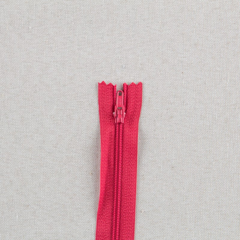 Red 22cm Nylon Zipper - Ribes y Casals