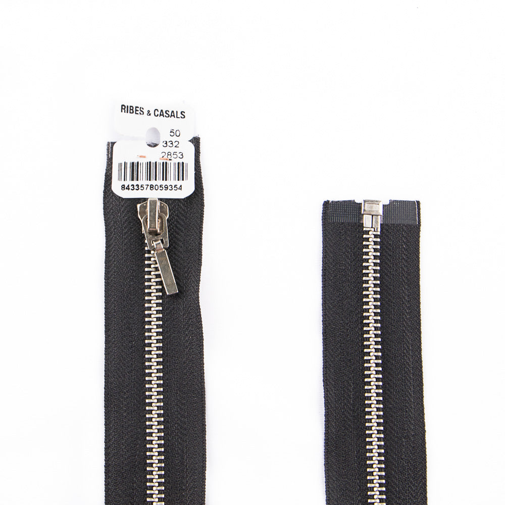 Silver Metallic Zipper - Ribes y Casals