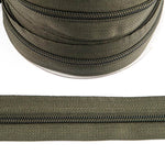 Continuous zipper 5 Khaki green - Ribes y Casals