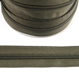 Continuous zipper 5 Khaki green - Ribes y Casals