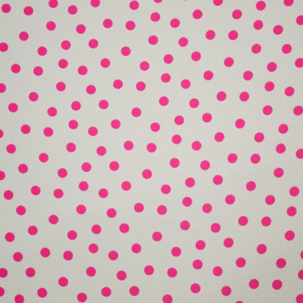 Crepe China Beige Dot Fuchsia - Ribes y Casals