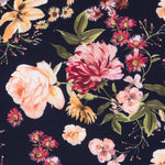 Botanical Blue Elastane Crepe - Ribes y Casals