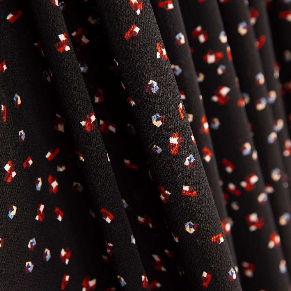 Polyester Crepe Sparkly Black - Ribes y Casals