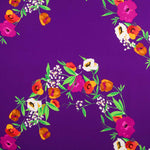 Purple Garland Flowers Crepe - Ribes y Casals
