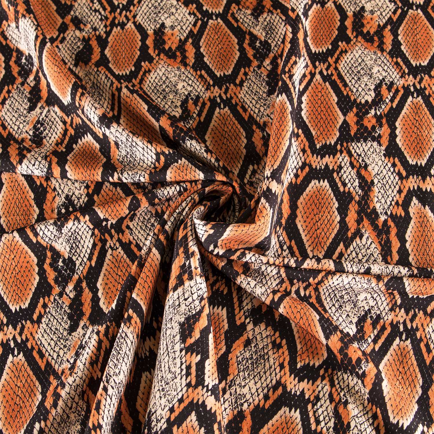 Crepe Animal Print Copper Snake - Ribes y Casals