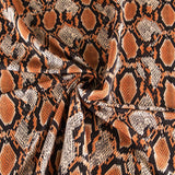 Crepe Animal Print Copper Snake - Ribes y Casals