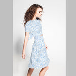 Thin Crepe Dots Celeste - Ribes y Casals