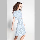 Thin Crepe Dots Celeste - Ribes y Casals
