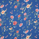 Blue Floral Crepe - Ribes y Casals