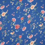 Blue Floral Crepe - Ribes y Casals