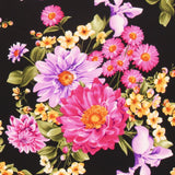 Black Floral Crepe - Ribes y Casals