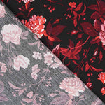 Pink Flowers Crepe - Ribes y Casals