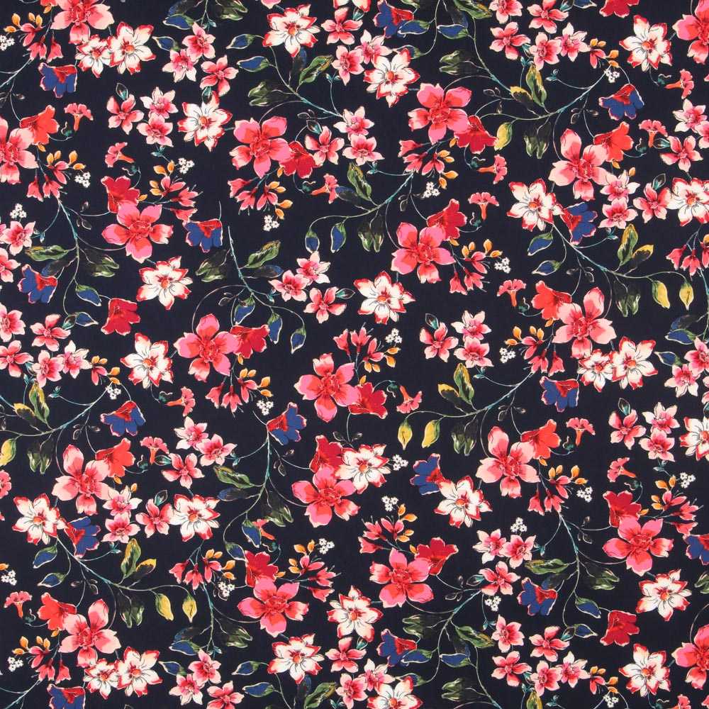 Crepe Flowers Dark Blue - Ribes y Casals